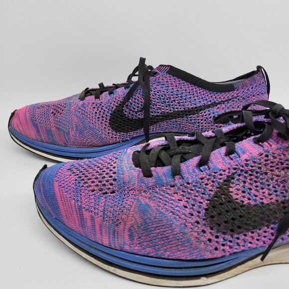 Nike Flyknit Racer 526628-400 Mens Multicolor Running Shoes Size US 15 EUR 49.5 - Picture 15 of 16